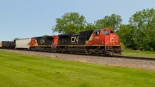Canadian national eastbound M396 8805+2616 Bancroft Michigan June 1 2025