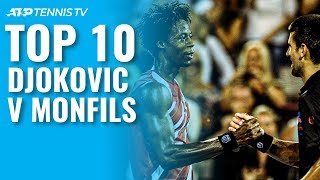 Top 10 Djokovic v Monfils CRAZY POINTS!