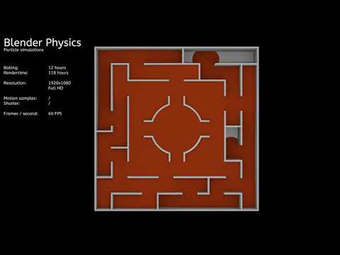 500.000 Particles Fluid Simulation - Maze 2 [blender] [22]