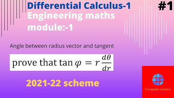 Angle between the radius vector and tangent theorem