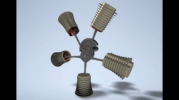 AutoDesk Inventor: Radial Engine Mechanism
