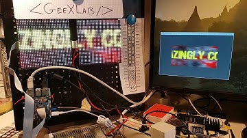 RGB LED Matrix demo (Raspberry Pi 4 + GeeXLab): Animated Text