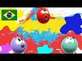 Wonderballs - jogar tinta | Animados engraçados | Aprenda cores | vídeos infantis