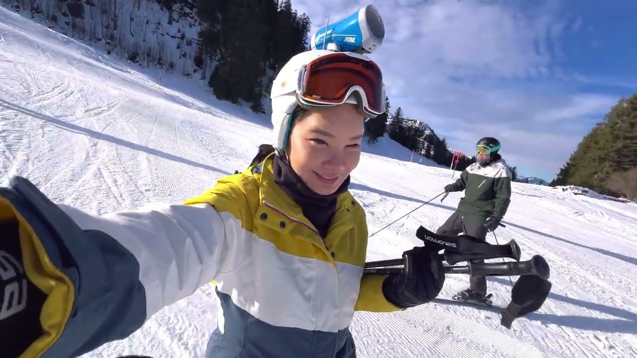 🇨🇭 ไปเล่นสกีกันค่ะ วันนี้มีเพื่อนเล่นด้วย สนุกมากๆ | SwissSweet กรี๊ดกร๊าด