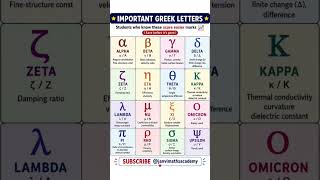 Greek Symbols Cheat Sheet for Students! 🧠📈 | Physics & Maths@janvimathsacademy#Maths #Physics