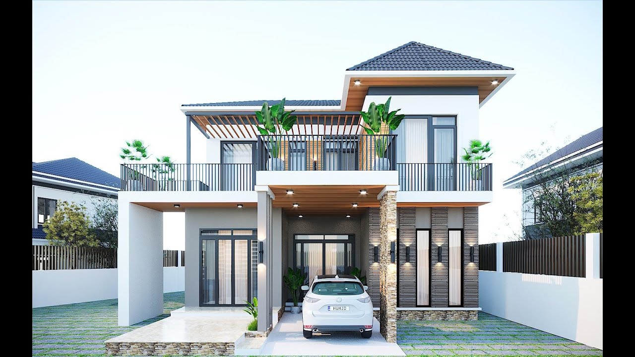 Mẫu biệt thự vườn hiện đại 2 tầng đẹp nhất Đồng Hới – Quảng Bình