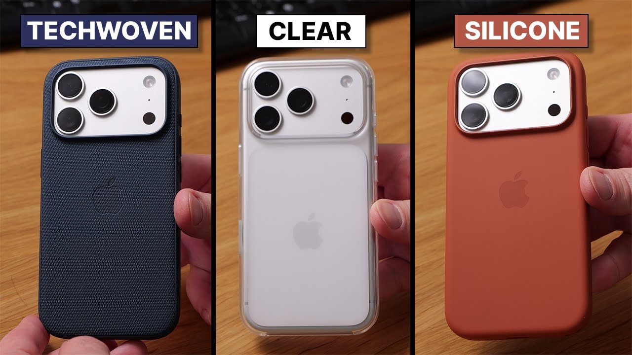 Чехол Apple Silicone, TechWoven или Clear для iPhone 17 Pro | Что лучше?