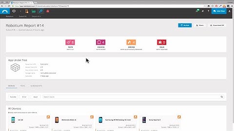 Reporting for Automated Tests