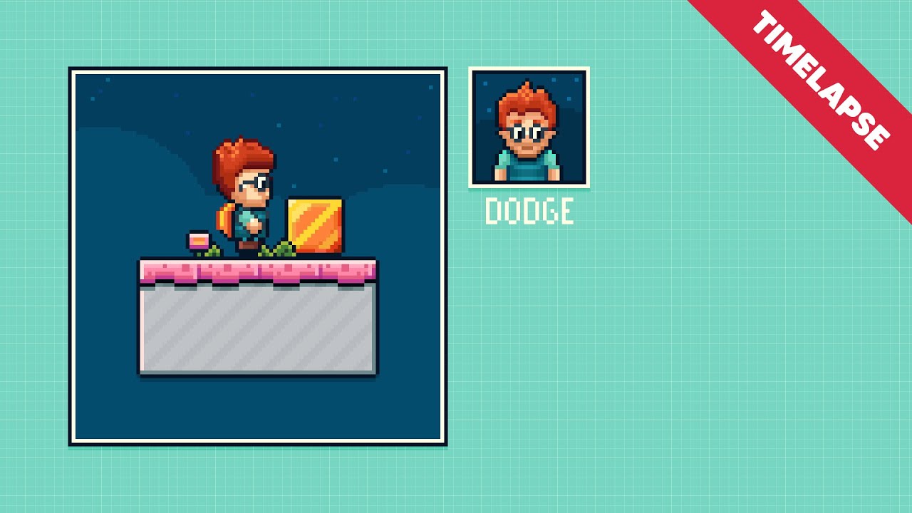 Main Character Pixel Art / Timelapse / Aseprite