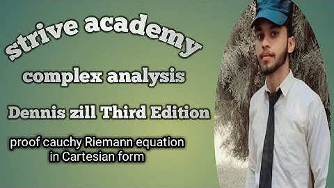 proof cauchy Riemann equation in Cartesian form complex analysis Denis Zill third edition