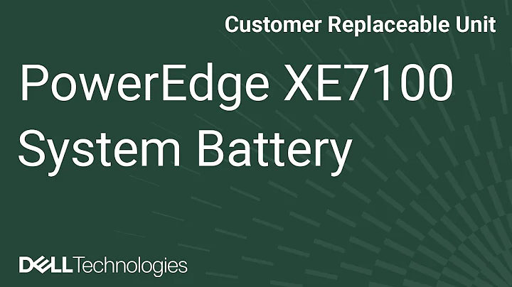 Dell  PowerEdge XE7100: Remove/Install System Battery