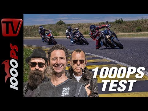 1000PS Test - Power Nakedbike Vergleich - Tuono gegen SuperDuke, S1000R, Street Triple RS und MT10 1000PS Test - Power Nakedbike Vergleich - Tuono gegen SuperDuke, S1000R, Street Triple RS und MT10