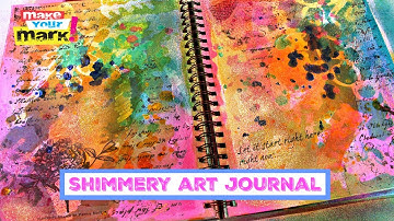 Shimmery Art Journal Pages - DIY Stencils