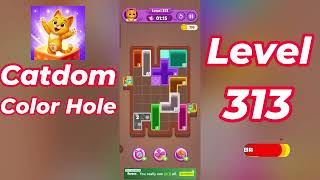 Catdom Color Hole Level 313 Walkthrough [NEW UPDATE] 🐱🟣 | Relaxing Color Puzzle Game | Go Answer