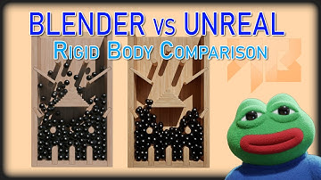 Blender vs Unreal 5 Physics Simulation | Side by Side Comparison (Rigid Bodys)