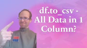 df.to_csv gives all data in 1 column? Pandas - Excel problem