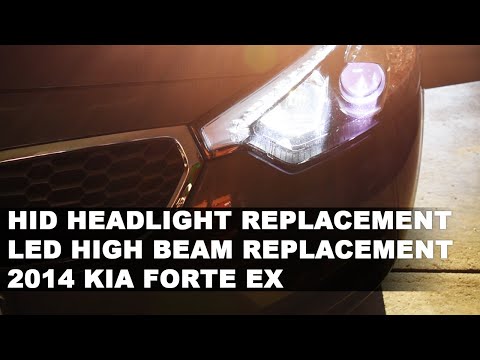 VLOG 0007: 2014 Kia Forte HID headlight and high beam replacement