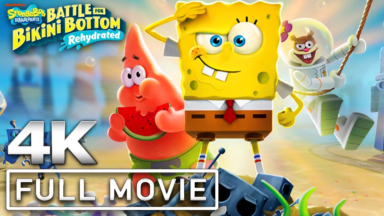 SPONGEBOB: BATTLE FOR BIKINI BOTTOM REHYDRATED All Cutscenes (Full Game Movie) 4K 60FPS Ultra HD