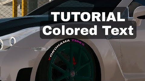 How to do a Colored Text in Tires [ Car Parking Multiplayer ]