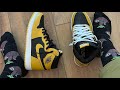 AIR JORDAN 1 BLACK / YELLOW 'POLLEN' Review + On Feet!