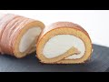 純生ロールケーキの作り方 Swiss Roll Cake｜HidaMari Cooking