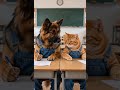 POV: You didn't study for the test 😭He really tried to CHEAT! 😭🐕🐈 #shorts