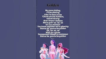 Thumbnail of Golden lyrics #kpopdemonhunters #lyrics #trending #challenge #golden #song #kpop #sajaboys #shorts