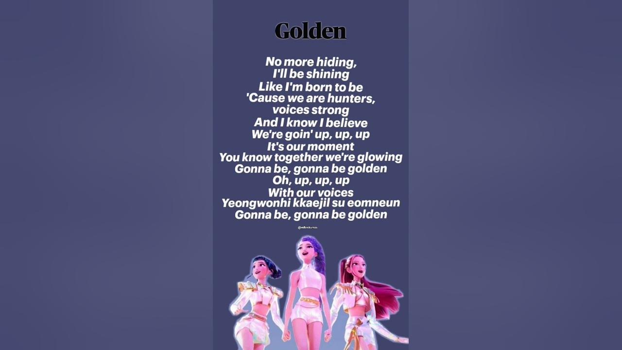 Golden lyrics #kpopdemonhunters #lyrics #trending #challenge #golden #song #kpop #sajaboys #shorts