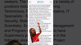 IRS Hiring Event at HBCU