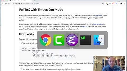 Org-mode and FoilTeX - Emacs Conference 2019