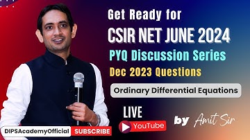 CSIR NET PYQ Discussion Series | ODE by Amit Sir | Ordinary Differential Equation Questions NET 2023