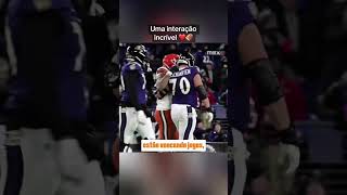 Roger Rosengarten, dos Ravens, pediu para trocar de camisa com Myles Garrett, após a partida.