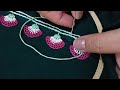 Split Stitch, hand embroidery, easy border design for beginners