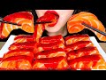 ASMR SALMON SASHIMI with FIRE SAUCE EATING SOUNDS NO TALKING 불닭소스 연어회 먹방 리얼사운드 MUKBANG 咀嚼音