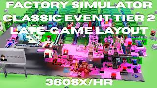Tier 2 Late-game Layout - 360sx/hr | Factory simulator Classic event
