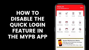 How to Disable or Deactivate the Quick Login Feature in the MyPB Public Bank App