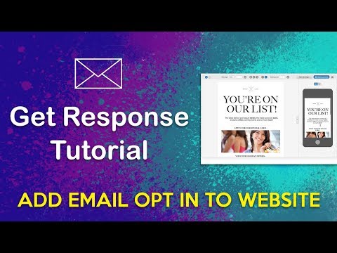 GetResponse Tutorial - वर्डप्रेस वेबसाइटवर ईमेल ऑप्ट-इन आणि पॉप-अप जोडा