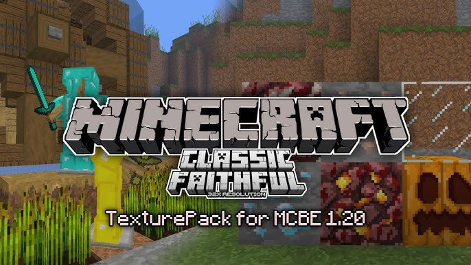 MCPE aesthetic TexturePack 1.20 Classic texture 