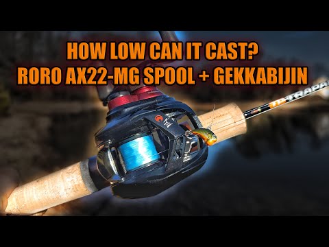 Cast Testing Roro AX22-MG Spool on Daiwa Gekkabijin Air TW BFS