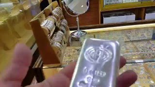 1 kg Silver bar for 495 Euro at Gold Souq Dubai 17.04.2016