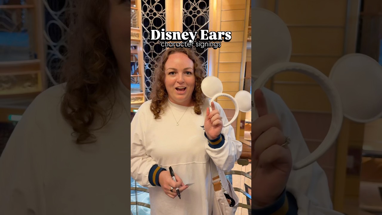 Disney character autographs on ears 🐭✨ Disney Cruise 🚢