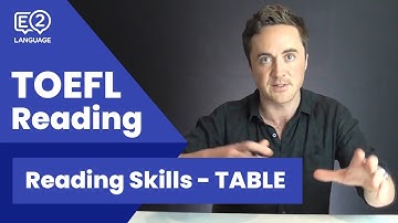 TOEFL Reading Skill 10: TABLE with Jay!