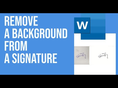 How to remove a background from signature in MS Word