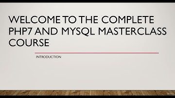 Complete PHP7 and MYSQL MasterClass Course With 10 Projects Introduction part 1
