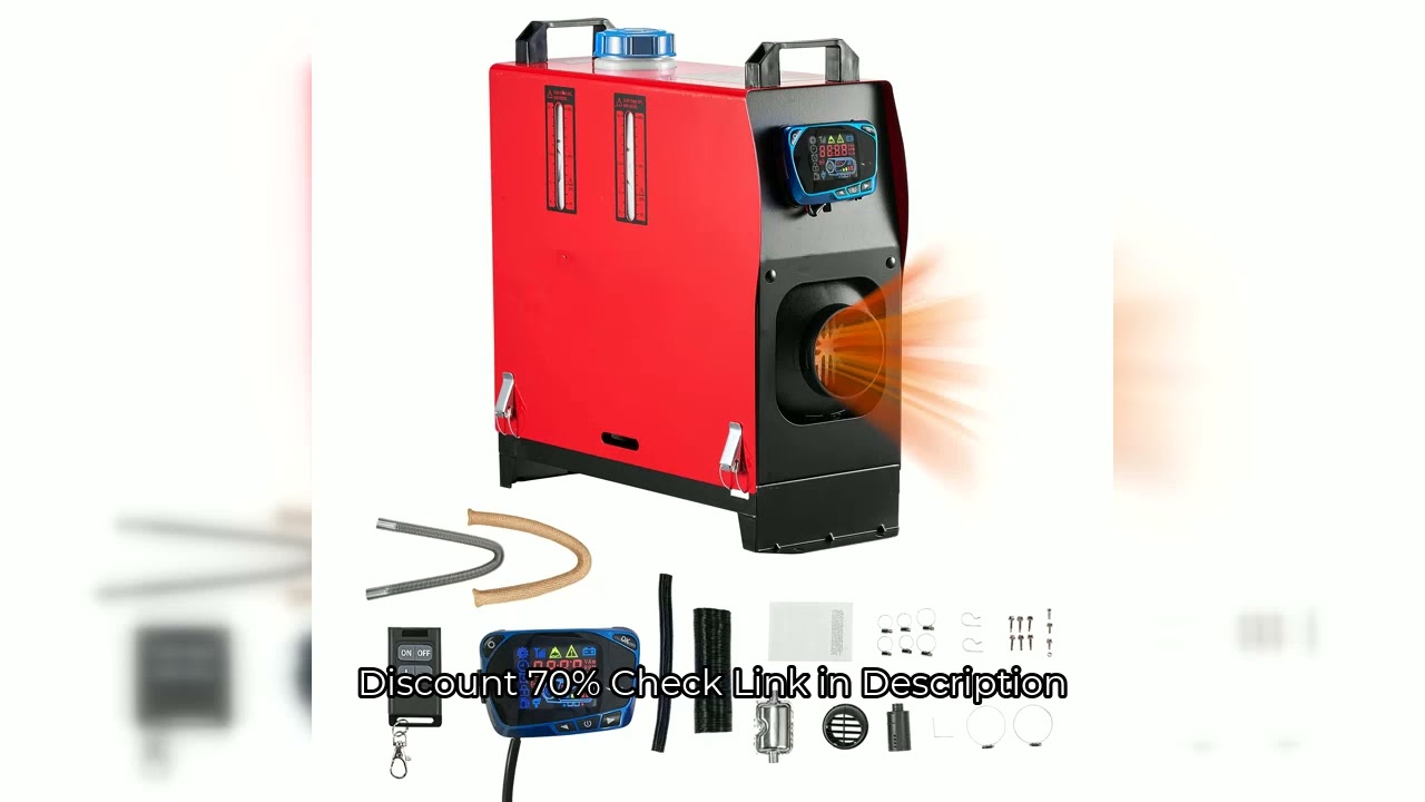 SucceBuy 8KW Diesel Air Heater DC12-24V Diesel Parking Heater with Remote Control, Pre-Heating Funct