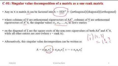 L05 Applications of SVD
