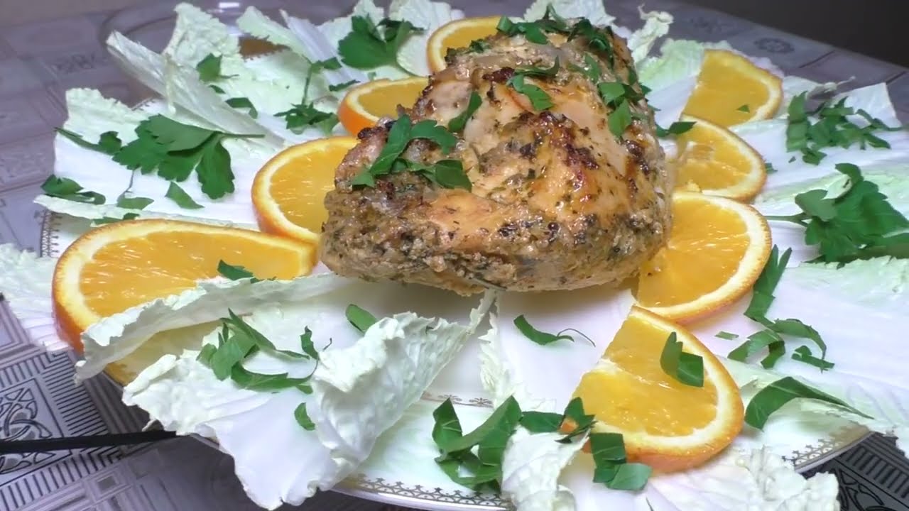 Готовим Курицу в кефире в духовке !Как быстро и правильно мелко порезать лук ! Грузинский маринад !