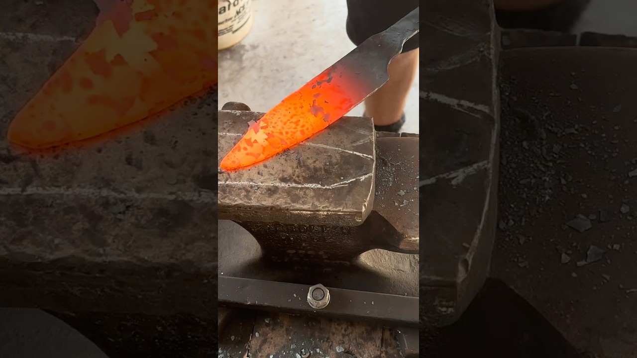 Forging a Japanese style chef knife 