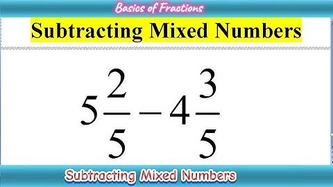 How to Subtract Mixed Numbers by Converting into Improper Fractions | Part 01 |  MathOGuide