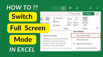 How to switch to full screen in Excel | Full screen trick | Exit from full screen view #exceltips